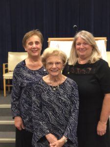 Donna King and Linda Stockner receive 40 year pins (pictured with mom Lois)
